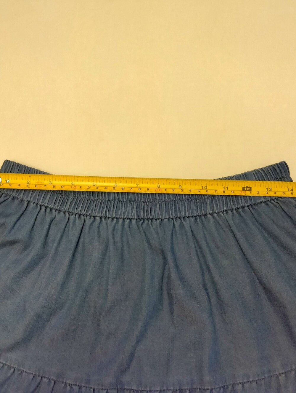 Women's Blue Tiered Maxi Skirt with Elastic Waist - Picture 10 of 11